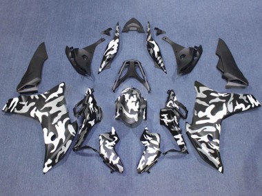 Carénages Moto Honda CBR600F 2011-2013 - Noir Blanc Camouflage