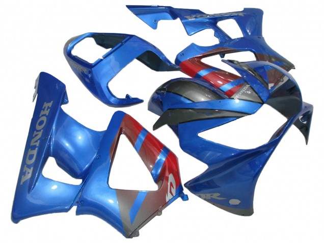 Carénages Moto Honda CBR900RR 929 2000-2001 - Bleu Rouge Noir Brillant
