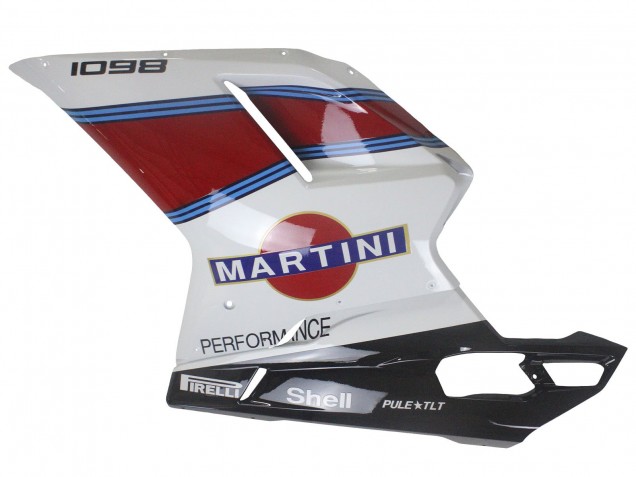 Carénages Moto Ducati 1098 2007-2014 - Blanc Rouge Bleu Noir Brillant Martini