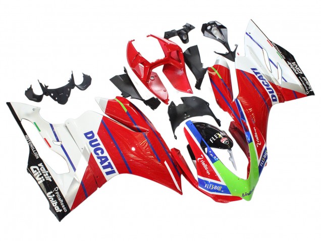 Carénages Moto Ducati Panigale 899/1199 2011-2014 - Blanc Rouge Vert Bleu Noir Brillant Flex-Box