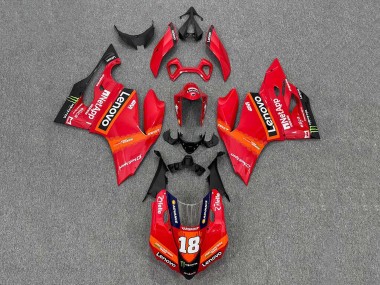 Carénages Moto Ducati Panigale 899/1199 2011-2014 - Rouge Orange Noir Monstre Lenovo 18