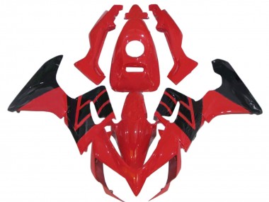 Carénages Moto Honda CBR125R 2002-2006 - Rouge Noir Brillant Bande