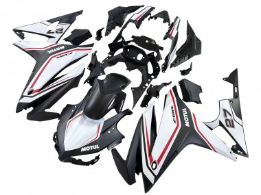 Carénages Moto Honda CBR500R 2016-2018 - Blanc Rouge Noir Mat