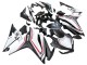Carénages Moto Honda CBR500R 2016-2018 - Blanc Rouge Noir Mat