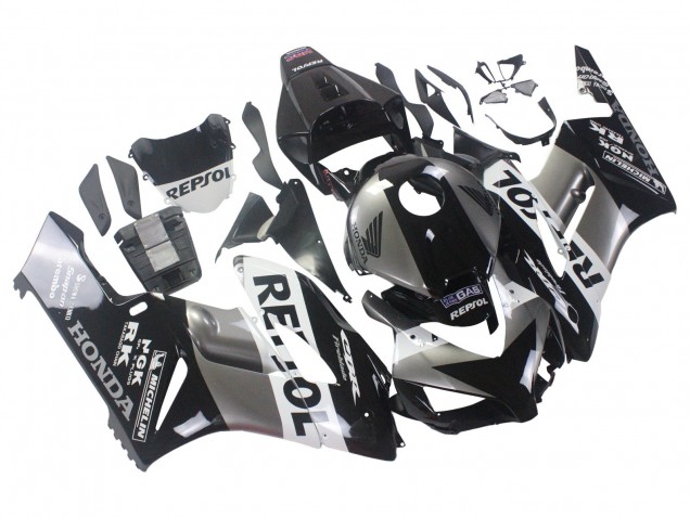 Kits Carénage Moto Honda CBR1000RR 2004-2005 - Argent Blanc Noir Brillant Repsol