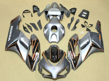 Carénages Moto Honda CBR1000RR 2004-2005 - Argent Orange Noir Brillant Bande