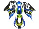 Carénages Moto Honda CBR1000RR 2006-2007 - Bleu Fluorescent Vert Noir Brillant Requin 46
