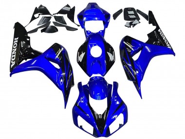 Carénages Moto Honda CBR1000RR 2006-2007 - Bleu Noir Brillant
