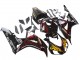Carénages Moto Honda CBR1000RR 2006-2007 - Noir Brillant Jaune Rouge Flamme