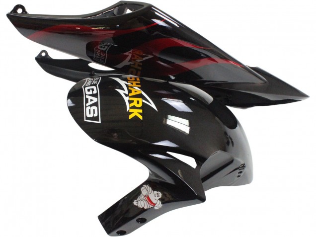 Carénages Moto Honda CBR1000RR 2006-2007 - Noir Brillant Jaune Rouge Flamme