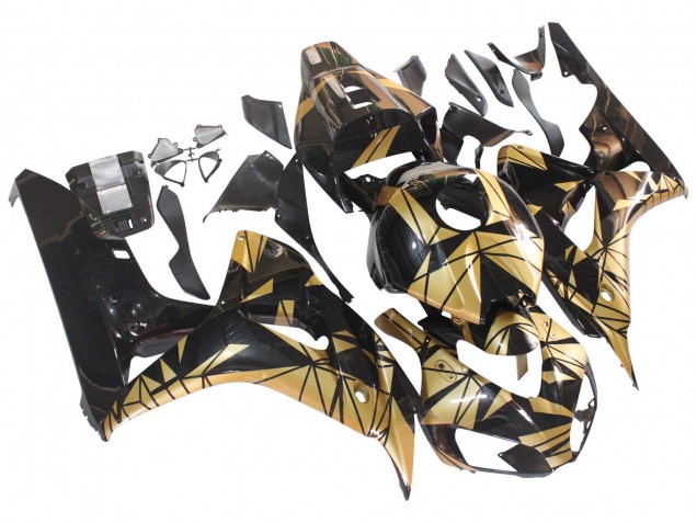 Carénages Moto Honda CBR1000RR 2006-2007 - Or Noir Brillant