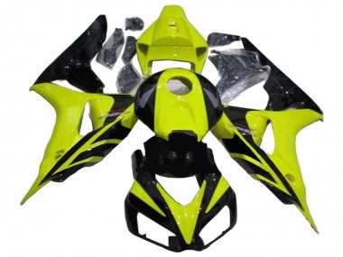 Carénages Moto Honda CBR1000RR 2006-2007 - Vert Noir Brillant Geometric