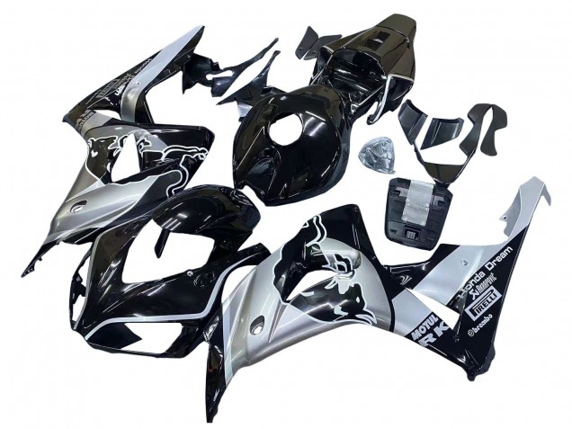 Carénages Moto Honda CBR1000RR 2006-2007 - Argent Noir Brillant Red Bull