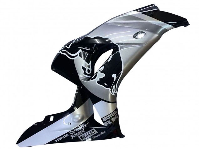 Carénages Moto Honda CBR1000RR 2006-2007 - Argent Noir Brillant Red Bull