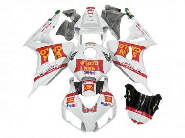 Carénages Moto Honda CBR1000RR 2006-2007 - Blanc Rouge San Carlo