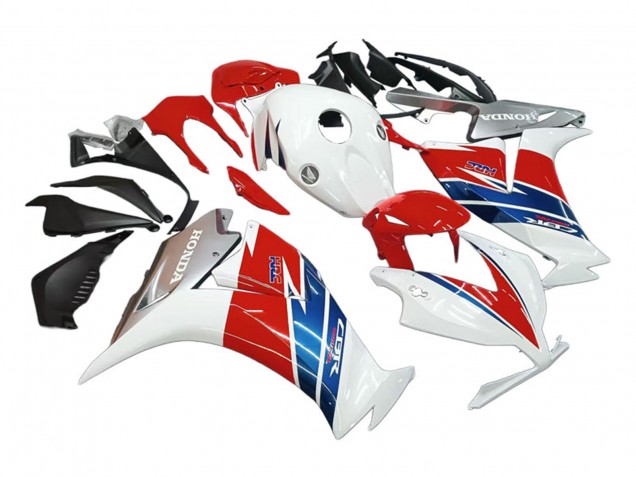 Carénages Moto Honda CBR1000RR 2012-2016 - Blanc Argent Bleu Rouge