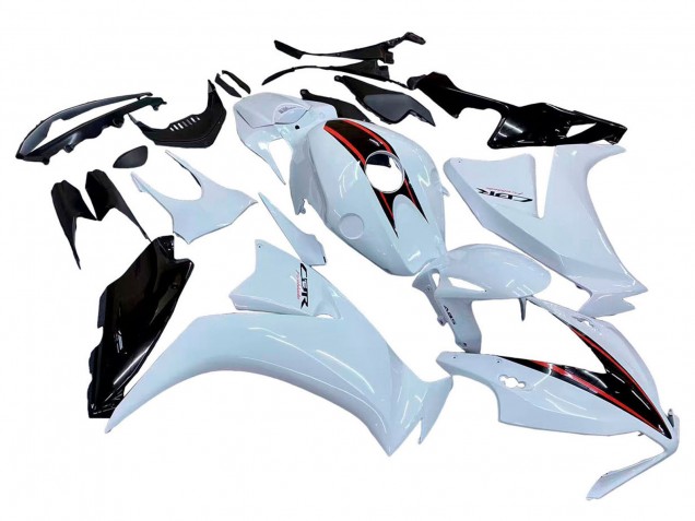 Carénages Moto Honda CBR1000RR 2012-2016 - Blanc Noir Brillant