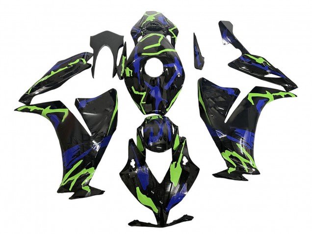 Carénages Moto Honda CBR1000RR 2012-2016 - Vert Bleu Noir Brillant