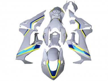 Carénages Moto Honda CBR1000RR 2017-2023 - Blanc Bleu Jaune