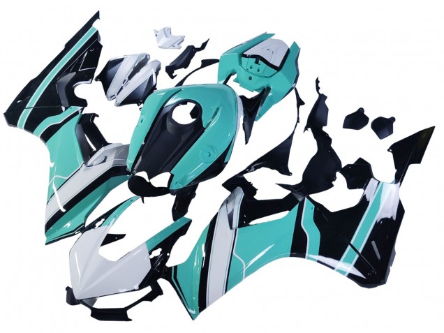 Carénages Moto Honda CBR1000RR 2017-2023 - Blanc Bleu Clair Noir Brillant