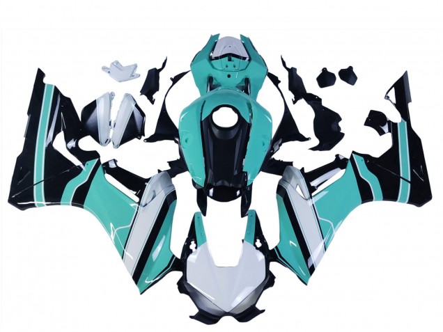 Carénages Moto Honda CBR1000RR 2017-2023 - Blanc Bleu Clair Noir Brillant