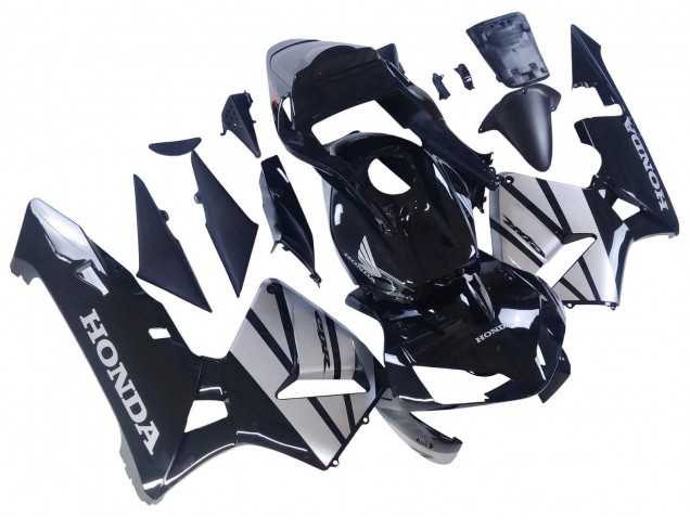 Carénages Moto Honda CBR600RR 2003-2004 - Argent Noir Brillant