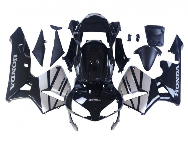 Carénages Moto Honda CBR600RR 2003-2004 - Argent Noir Brillant