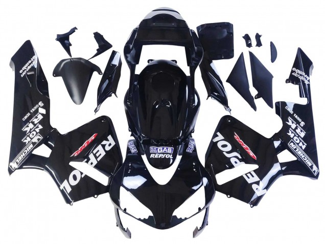 Carénages Moto Honda CBR600RR 2003-2004 - Noir Brillant Blanc Repsol
