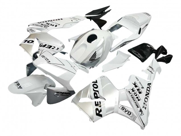 Carénages Moto Honda CBR600RR 2003-2004 - Blanc Argent Noir Repsol
