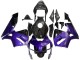 Carénages Moto Honda CBR600RR 2003-2004 - Violet Noir Fibre de Carbone Forgée