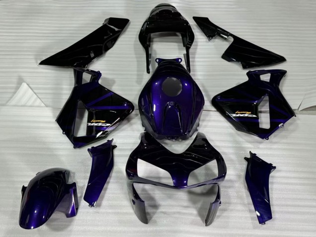 Carénages Moto Honda CBR600RR 2003-2004 - Bleu Foncé Noir Brillant