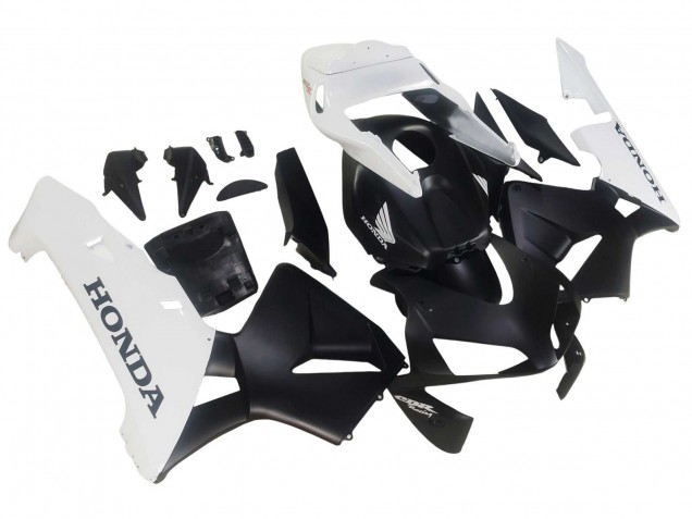 Carénages Moto Honda CBR600RR 2003-2004 - Blanc Noir Mat