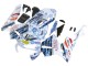 Carénages Moto Honda CBR600RR 2003-2004 - Blanc Bleu Rouge Nastro Azzurro 46