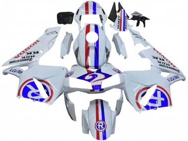 Carénages Moto Honda CBR600RR 2003-2004 - Blanc Rouge Bleu