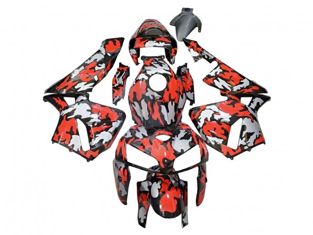 Carénages Moto Honda CBR600RR 2005-2006 - Noir Rouge Gris Camouflage