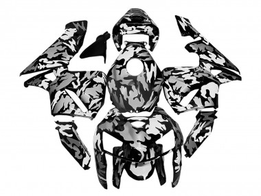 Carénages Moto Honda CBR600RR 2005-2006 - Noir Blanc Gris Camouflage