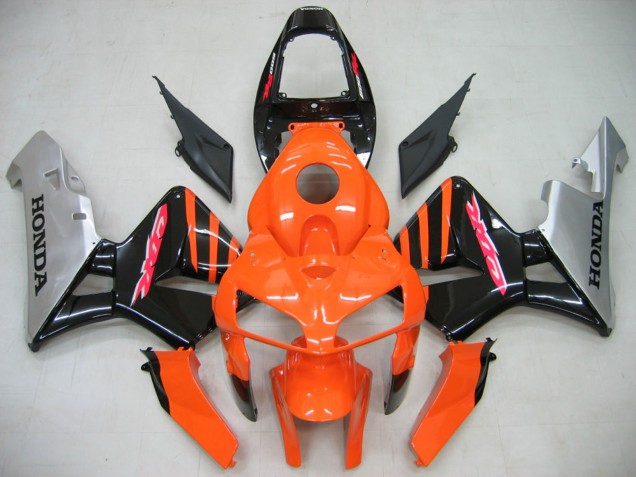 Carénages Moto Honda CBR600RR 2005-2006 - Orange Noir Argent