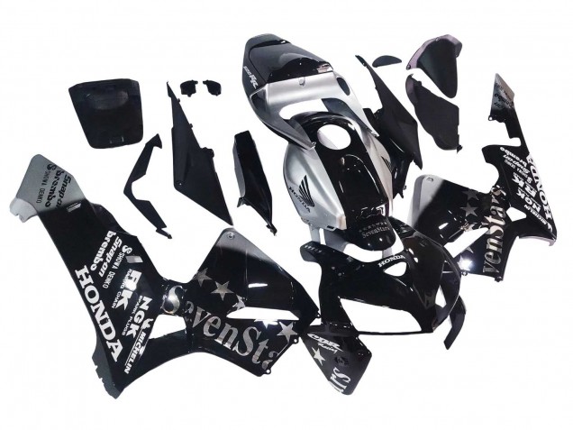 Carénages Moto Honda CBR600RR 2005-2006 - Noir Argent SevenStars