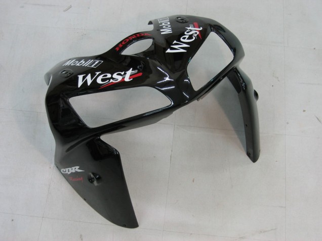 Carénages Moto Honda CBR600RR 2005-2006 - Noir Brillant Blanc West