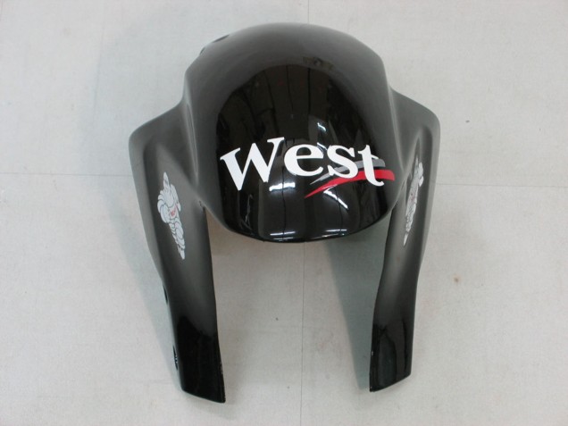 Carénages Moto Honda CBR600RR 2005-2006 - Noir Brillant Blanc West