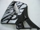 Carénages Moto Honda CBR600RR 2005-2006 - Noir Brillant Gris Flamme