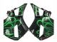 Carénages Moto Honda CBR600RR 2005-2006 - Noir Brillant Vert Flamme