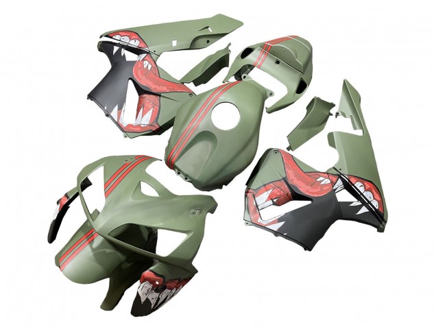 Carénages Moto Honda CBR600RR 2005-2006 - Vert Rouge Requin
