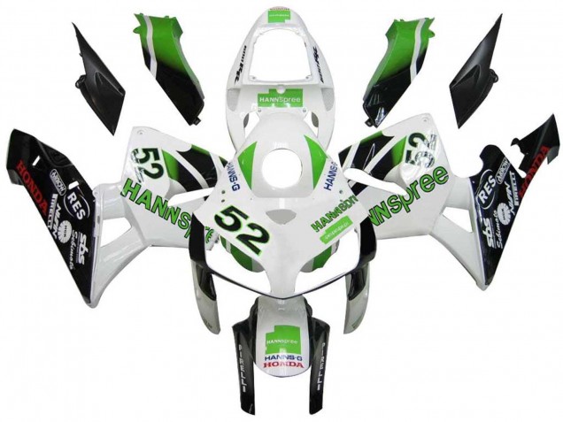 Carénages Moto Honda CBR600RR 2005-2006 - Vert Blanc Noir hannspree 52