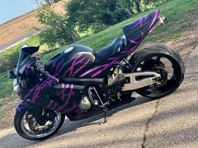 Carénages Moto Honda CBR600RR 2005-2006 - Noir Mat Violet