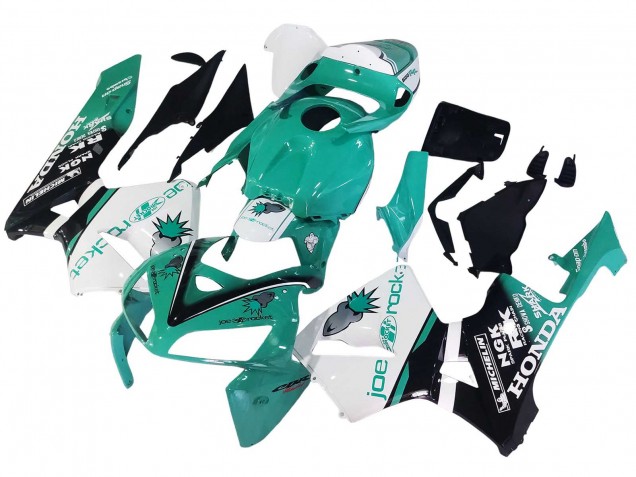 Carénages Moto Honda CBR600RR 2005-2006 - Vert Clair Blanc Noir Brillant Joe Rocket