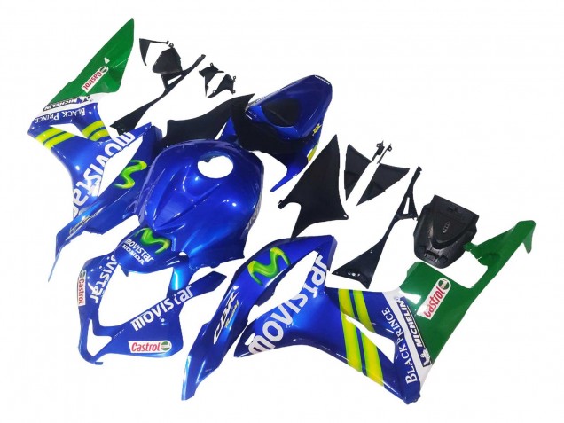 Carénages Moto Honda CBR600RR 2007-2008 - Bleu Vert MoviStar Castrol