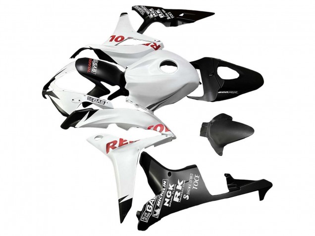 Carénages Moto Honda CBR600RR 2007-2008 - Blanc Noir Mat Rouge Repsol