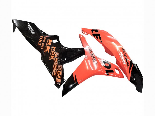 Carénages Moto Honda CBR600RR 2007-2008 - Orange Noir Brillant Repsol