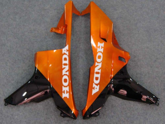Carénages Moto Honda CBR600RR 2007-2008 - Noir Brillant Orange Flamme